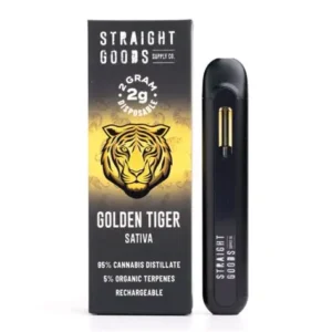 thc vape straight goods 2gram disposable pen golden tiger