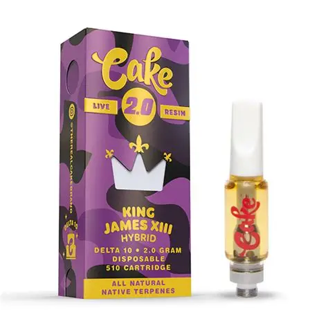 vape cartridge​ cake 2000mg thc cart king james xiii